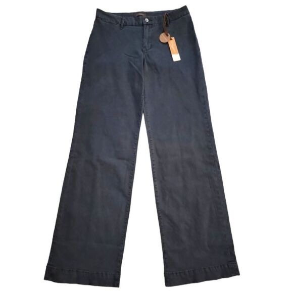 NWT CHRISTOPHER BLUE STRETCH LOWER RISE SIZE BLACK PLANTS SZ.12L - Picture 1 of 5